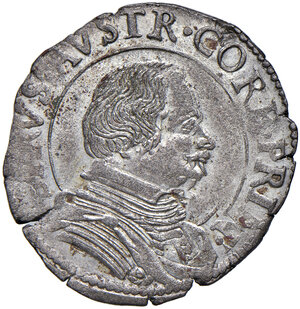 obverse: Correggio. Siro d’Austria principe (1616-1630). Da 8 soldi AG gr. 3,23. Ravegnani Morosini 17. MIR 192. Lusuardi 90. Rara. Marginale infrazione del tondello, altrimenti SPL 