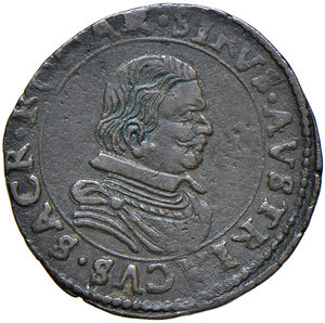 obverse: Correggio. Siro d’Austria principe (1616-1630). Da 3 soldi MI gr. 1,71. Ravegnani Morosini 17. MIR 201. Molto rara. Bel ritratto, q.SPL/Buon BB