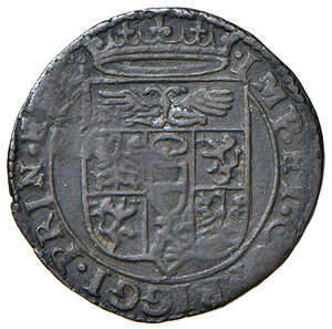 reverse: Correggio. Siro d’Austria principe (1616-1630). Da 3 soldi MI gr. 1,71. Ravegnani Morosini 17. MIR 201. Molto rara. Bel ritratto, q.SPL/Buon BB