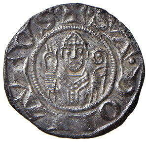 reverse: Arezzo. Repubblica (sec. XIII). Grosso da 12 denari 1230-1250 AG gr. 1,65. CNI 1/8. MIR 2.  Lievissime porosità del metallo, altrimenti SPL 