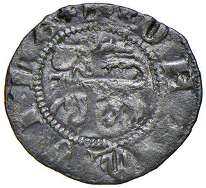 reverse: (L ) Aquila. Renato d Angiò (1435-1442). Quattrino MI gr. 0,55. D Andrea-Andreani –. MIR 69. Molto raro. Buon BB