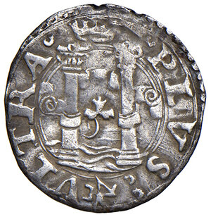 reverse: (L ) Aquila. Carlo V d Asburgo (1516-1556). Cinquina AG gr. 0,63. D Andrea-Andreani 156. MIR 122. Lievi ondulazioni del tondello, altrimenti BB