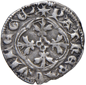 reverse: Aquileia. Nicolò di Boemia (1350-1358). Denaro AG gr. 0,75. MIR 45. Buon BB