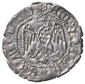 reverse: Aquileia. Antonio I Caetani (1395-1402). Denaro AG gr. 0,76. MIR 55. SPL