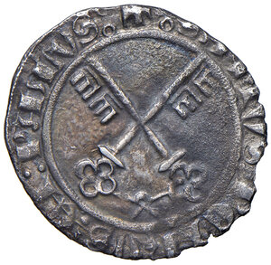 reverse: Avignone. Martino V (1417-1431). Grosso AG gr. 1,79. Muntoni 33. Berman 286. MIR 285/2. Raro. BB