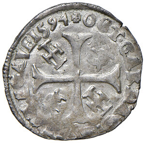 reverse: Avignone. Clemente VIII (1592-1605). Dozzina 1594 (Card. Acquaviva legato) AG gr. 2,54. Muntoni 108. Berman 1516. MIR 1483/1. Buon BB