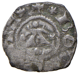 reverse: Bologna. Gregorio XI (1370-1378). Denaro MI gr. 0,35. Muntoni 18. MIR 232. Molto raro. q.BB