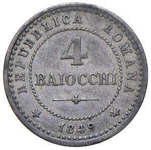 obverse: Bologna. Seconda Repubblica Romana (1848-1849). Da 4 baiocchi 1849 MI. MIR 3127/2. q.SPL