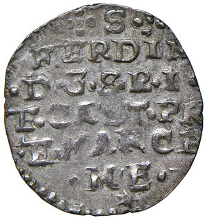 obverse: Castiglione delle Stiviere. Ferdinando I Gonzaga (1616-1678). Contraffazione dell 8 soldi di Mantova MI gr. 1,88. Bignotti 13. MIR 211. Raro. Buon BB