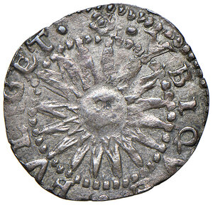reverse: Castiglione delle Stiviere. Ferdinando I Gonzaga (1616-1678). Contraffazione dell 8 soldi di Mantova MI gr. 1,88. Bignotti 13. MIR 211. Raro. Buon BB
