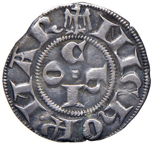 obverse: Ferrara. Nicolò II d Este (1361-1368). Marchesano grosso AG gr. 1,15. MIR 218. BB