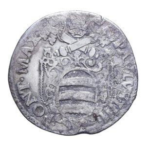 obverse: ANCONA PAOLO IV (1555-1559) TESTONE R AG. 9,21 GR. qBB