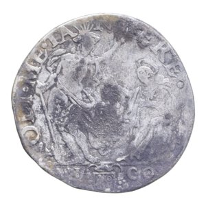 reverse: ANCONA GREGORIO XIII (1572-1585) TESTONE DA 3 GIULI 1581 RRR AG. 8,45 GR. MB+