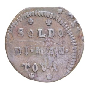 reverse: MANTOVA CARLO VI D ASBURGO (1708-1740) SOLDO 1731 CU. 1,95 GR. BB