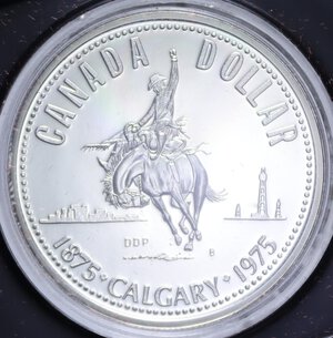 reverse: CANADA DOLLARO 1975 AG. 23,3 GR. IN COFANETTO PROOF