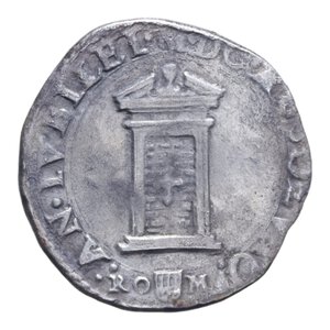 reverse: ROMA CLEMENTE VIII (1592-1605) TESTONE 1600 GIUBILEO AG. 8,91 GR. MB-BB