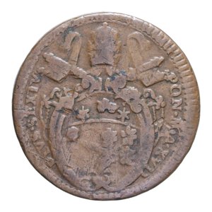 obverse: ROMA PIO VI (1755-1799) 1 BAIOCCO ROMANI AN. XVII CU. 12,25 GR. MB-BB