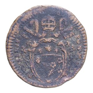 obverse: ROMA PIO VI (1755-1799) 1/2 BAIOCCO ROMANO AN. XVI CU. 6,17 GR. MB+