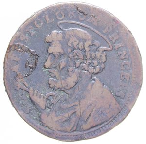 obverse: VITERBO PIO VI (1775-1799) DUE E MEZZO BAIOCCHI 1796 SAMPIETRINO CU. 17,71 GR. MB-BB