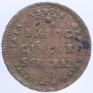 reverse: SAN SEVERINO PIO VI (1775-1799) 5 BAIOCCHI 1797 MADONNINA CU. 15,87 GR. qBB