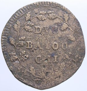 reverse: PRIMA REPUBBLICA ROMANA ANCONA (1798-1799) 2 BAIOCCHI S. DATA R CU. 11,96 GR. MB