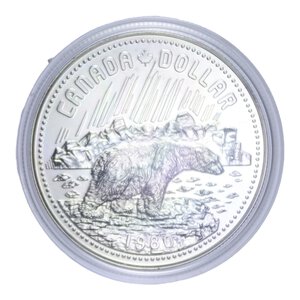 reverse: CANADA DOLLARO 1980 AG. 23,3 GR. IN COFANETTO PROOF