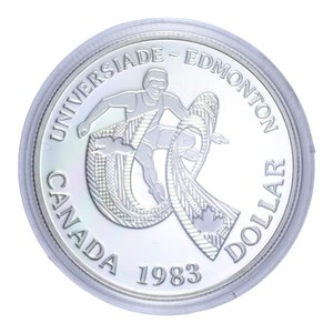 reverse: CANADA DOLLARO 1983 AG. 23,3 GR. IN COFANETTO PROOF
