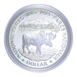 reverse: CANADA DOLLARO 1985 AG. 23,3 GR. IN COFANETTO PROOF