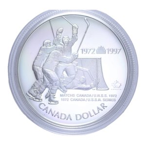 reverse: CANADA DOLLARO 1997 AG. 25,1 GR. IN COFANETTO PROOF