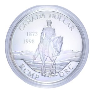 reverse: CANADA DOLLARO 1998 AG. 25,1 GR. IN COFANETTO PROOF