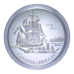 reverse: CANADA DOLLARO 1999 AG. 25,1 GR. IN COFANETTO PROOF