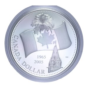 reverse: CANADA DOLLARO 2005 AG. 25,1 GR. IN COFANETTO PROOF