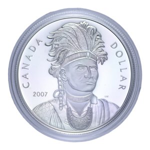 reverse: CANADA DOLLARO 2007 AG. 25,1 GR. IN COFANETTO PROOF