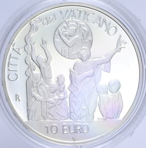 reverse: GIOVANNI PAOLO II (1978-2005) 10 EURO 2002 AG. 22 GR. IN COFANETTO PROOF