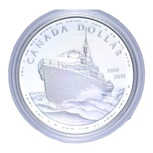reverse: CANADA DOLLARO 2010 AG. 25,1 GR. IN COFANETTO PROOF