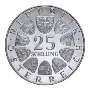 reverse: AUSTRIA 25 SCHILLING 1968 BELVEDERE AG. 13,04 GR. PROOF