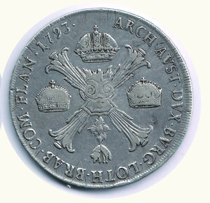reverse: MILANO - Francesco II (1792-1800) - Crocione 1793.