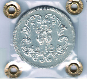 reverse: NAPOLI - Carlo II - 50 Grana 1693