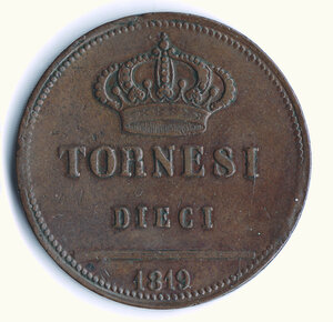 reverse: NAPOLI - Ferdinando I - 10 Tornesi 1819.