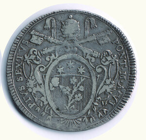 reverse: ROMA - Pio VI (1775-1799) - Scudo 1780 - A. VI.