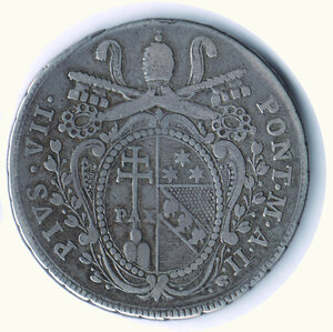 reverse: ROMA - Pio VII (1800-1823) - ½ Scudo 1802 Var