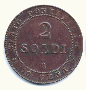 obverse: ROMA - Pio IX (1846-1878) - 2 Soldi 1866; R/ 10 Cent.