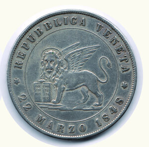reverse: VENEZIA - Governo provvisorio 1848 - 5 Lire (22 marzo).
