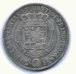reverse: SAVOIA - Vittorio Emanuele I - Scudo da 5 Lira 1820.