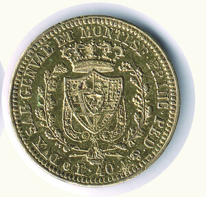 reverse: SAVOIA - Carlo Felice - 40 Lire 1825 Ge.
