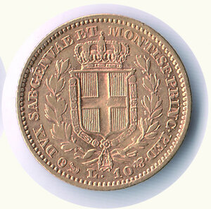 reverse: SAVOIA - Carlo Alberto - 10 Lire 1844.