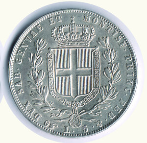 reverse: SAVOIA - Carlo Alberto - 5 Lire 1844 To -