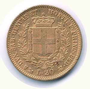 reverse: VITTORIO EMANUELE III - 20 Lire 1851 Genova