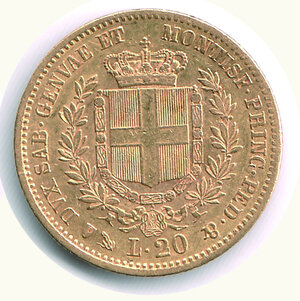 reverse: REGNO di SARDEGNA - 20 Lire 1855 Genova.