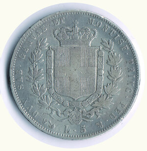 reverse: VITTORIO EMANUELE II (1849-1860) - 5 Lire 1850 Ge.